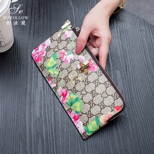 女士钱包2023新款卡包一体包多功能简约长款百搭皮夹大容量钱夹薄