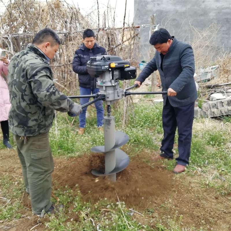 厂促推车式立柱i打桩机电线杆埋桩机大功率地钻汽油打洞机施肥