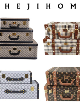 手提箱衣帽间家居展厅公寓样板间衣柜箱子收纳盒储物盒装饰品摆件