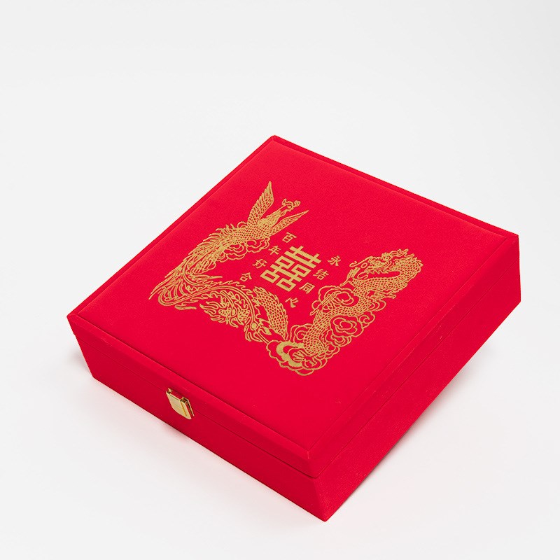 黄金首饰盒 烫金n盒 喜盒 珠宝首饰收纳盒项链戒指手镯盒