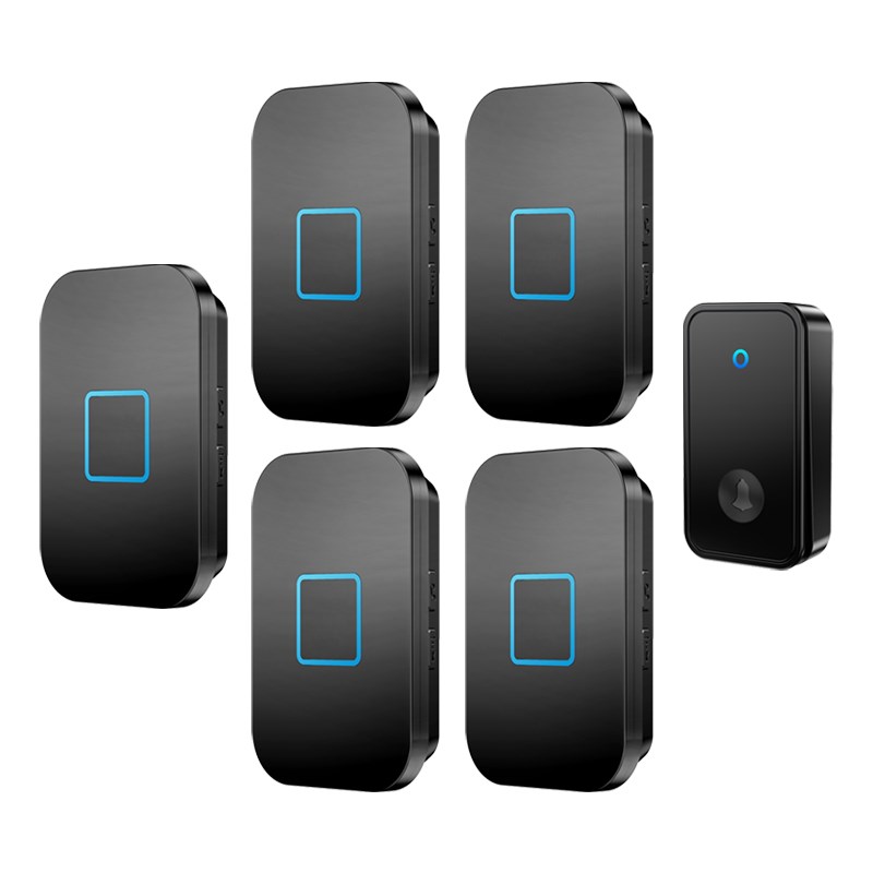 自发电门铃家用无线防水超远距离电子遥控一拖五老人呼叫器免电池