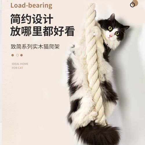 猫爬架顶天立地i猫架实木猫爬架通天绳索大型猫绳梯猫咪跳台套装