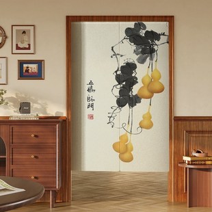 高级感防窥通风门帘半帘卧室房间家用厨房帘子隔断帘卫生间遮挡帘