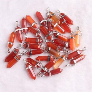 Mixed Carnelian Crystal Pendants Natural Stone Red Love