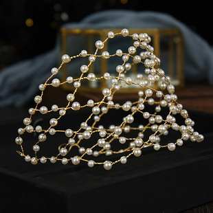 Handmade Tiaras Gold 推荐 Baroque Headbands Pearls Vintage