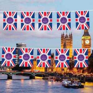 极速10m 33ft Platinum Jubilee Bunting Banner Queen's 70th Un