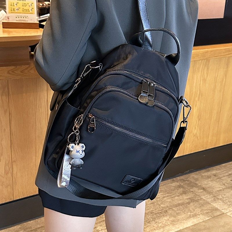 小众风牛津布双肩包女2024新款时尚大学生上课通勤包外出女包背包