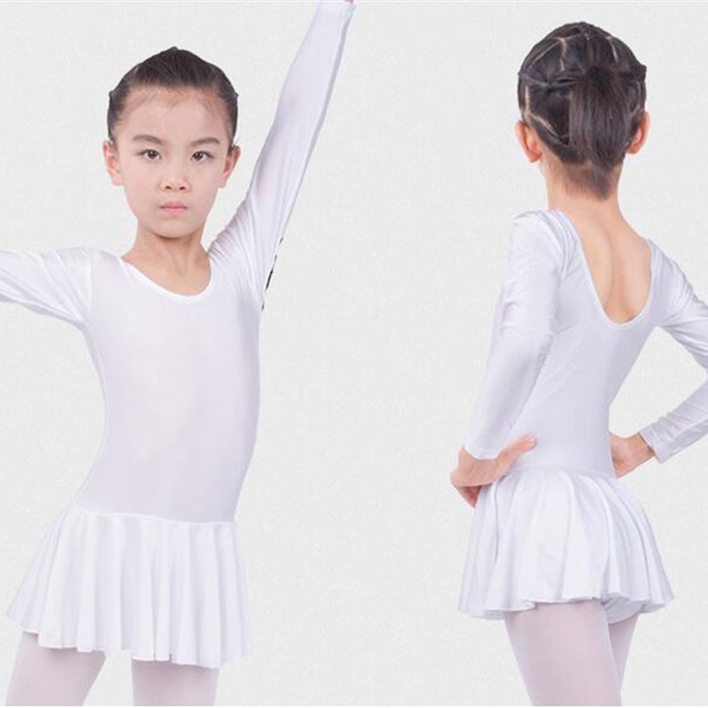 极速Girls Long Sleeved Gymnastics Leotard Swimsuit Ballet Da