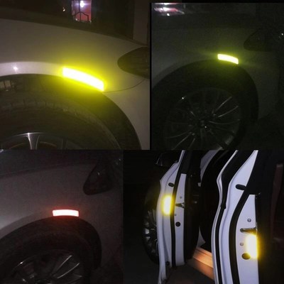 4Pcs/Set Car Door ers DIY Car OPEN Reflective Tape Warning M