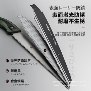 锯子锯树园林伐木头工具木工折叠锯家用小型手持 手锯日式