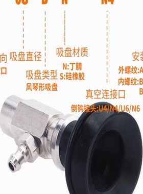 SMC真空吸盘ZPY10/13/16/20/25/32CN/CS-U4/U6/N4/N6-A6