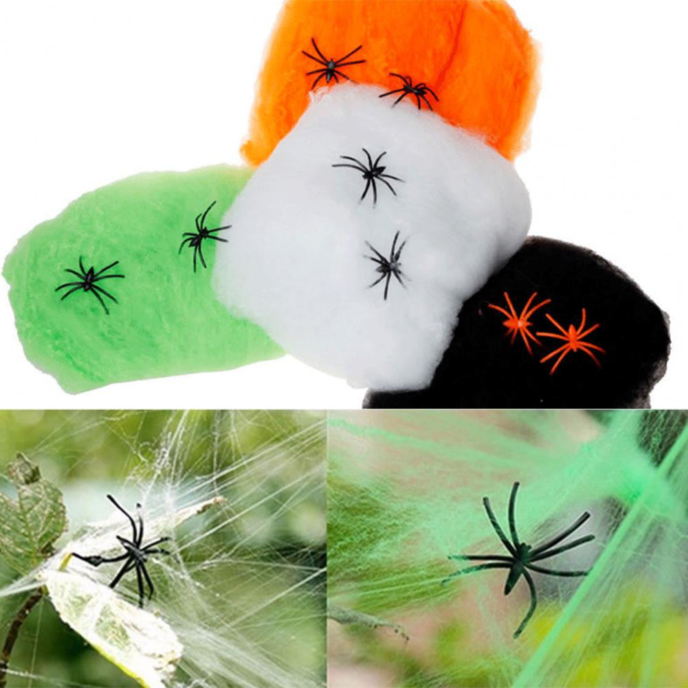 速发Spider Web Solid Color Decorative Lifelike Artificial Sp