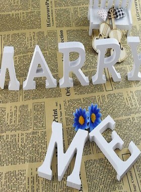 White Wooden Letter English Alphabet DIY Personalised Name D