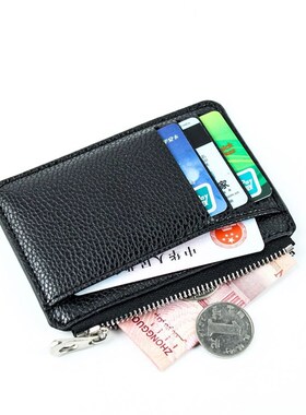 热销Slim Wallet Purse PU Leather Women Men Card Holder Unise