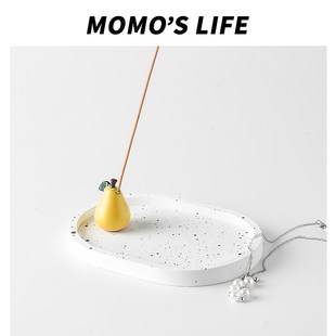 ins寂风高级感线香底座香插香盘香托香薰底座小众桌面小摆件礼物