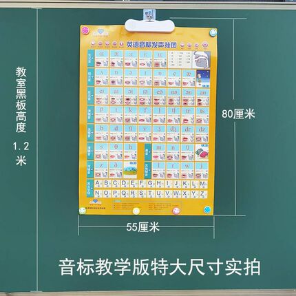 26个拼音字母表学音标快速记单词英语自然拼读发音规则表有声挂图