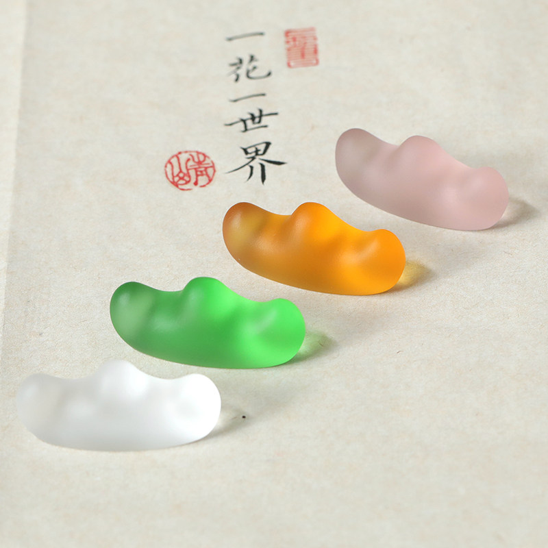 长书 琉璃笔搁 毛笔笔架搁笔 书法国画用笔山 彩色透明宝石光色