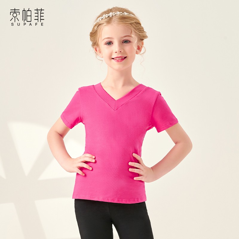 中国古典儿童舞蹈服女跳舞服装A形体拉丁芭蕾舞练功衣服女童秋冬