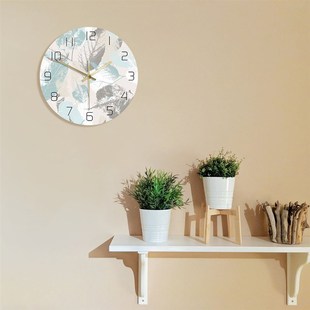 Leaves Non Plant Clock Silent Pattern Modern 推荐 Wall Fresh