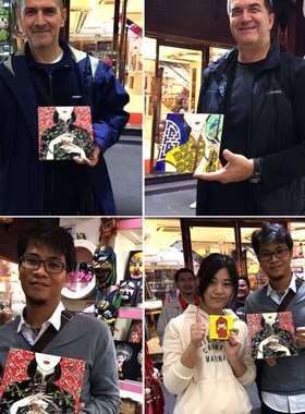 手绘陶瓷画 瓷板画 无框画中式家居装饰品 中国风摆件 外事礼品