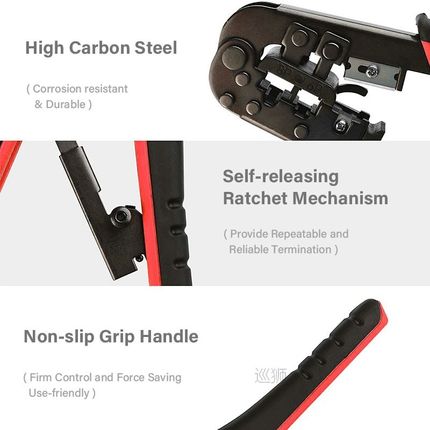 ZoeRax RJ45 Crimping Tool RJ45 Network Cutting Tools 8P RJ45