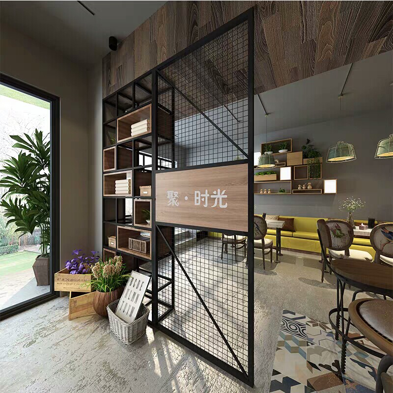 装饰铁网网格照片墙工业风装饰隔断铁艺网格吊顶客厅背景墙饭店