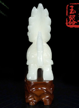 天然阿富汗玉龙龟摆件招财镇宅客厅办公室财位装饰白玉龙头龟礼品