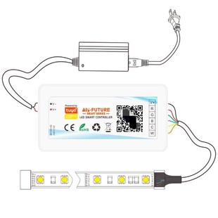 LED涂鸦WIFI控制器RGBW灯条单色七彩CCT灯带语音APP控制器12V/24V
