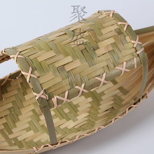 手工小竹篮竹制品工艺品托盘欧式创意船形摆盘装饰收纳盘竹编小船