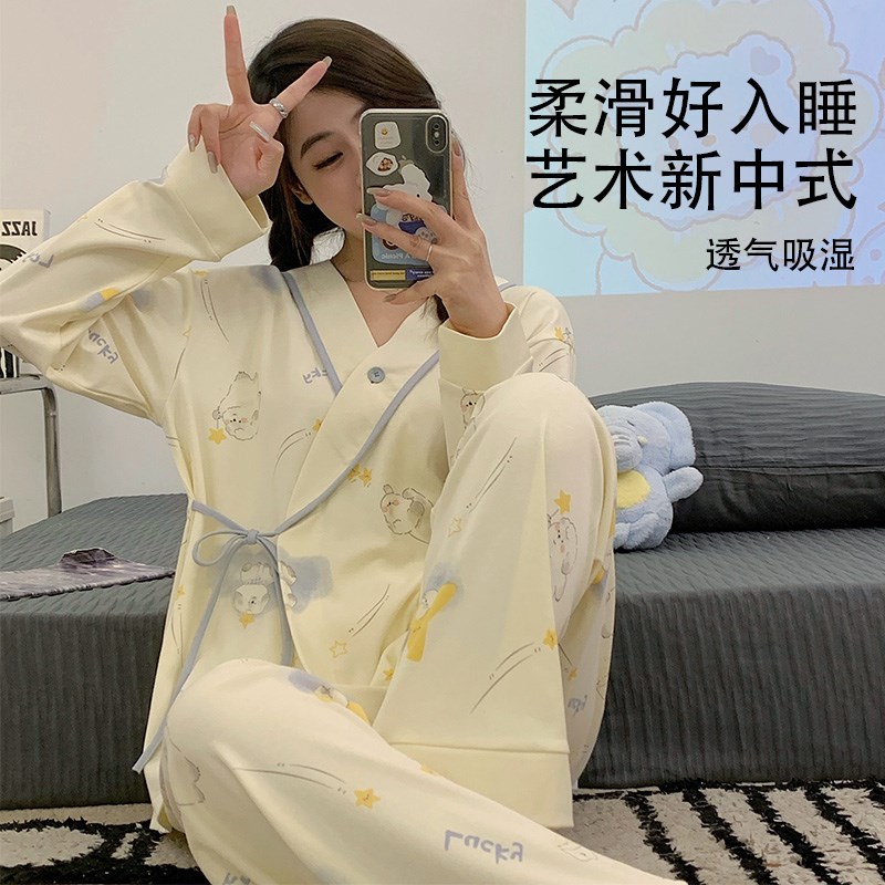 月子服秋冬产后春秋四季款a类产妇哺乳孕妇睡衣夏季薄款3月份