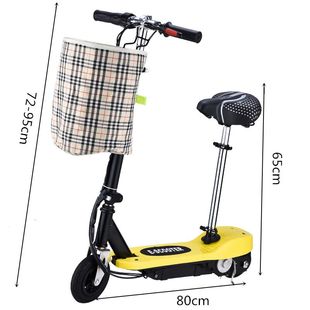 现货小冲浪折叠电动滑板车电动车迷你车代步车儿童滑板车自行车锂