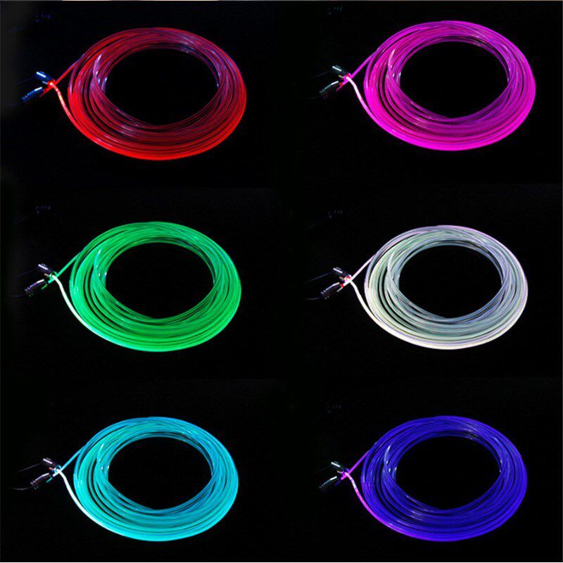 6 in 1 RGB LED Atmosphere Car Light Interior Ambient Light F