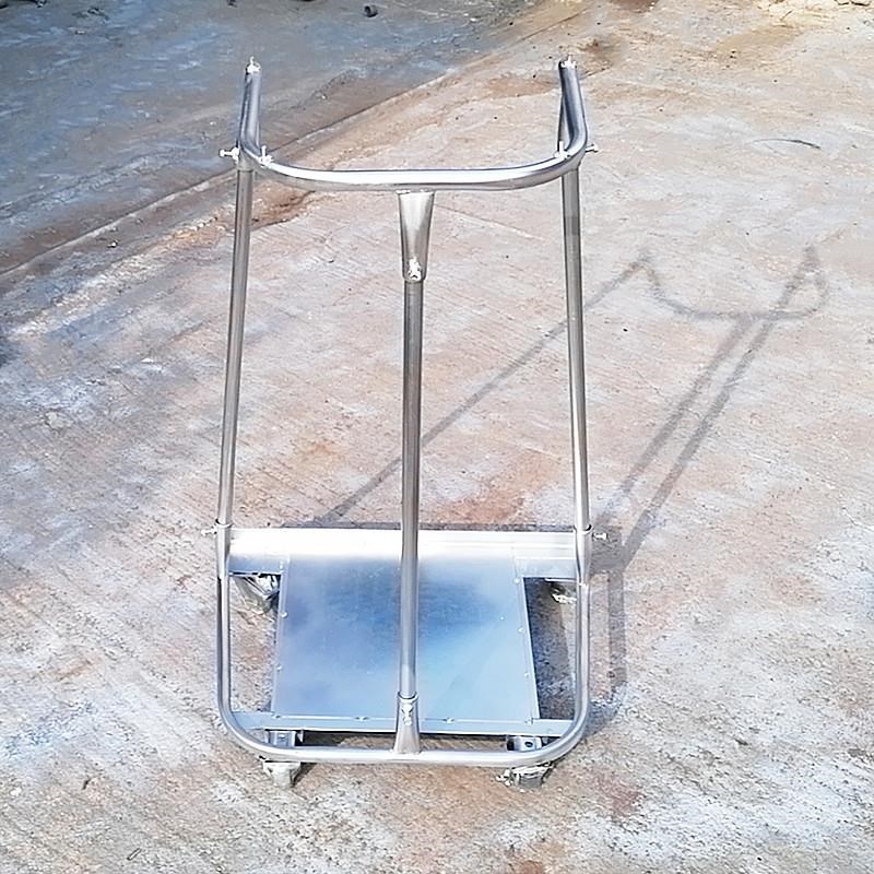 带滑轮可移动打包支架神器玉米小麦大蒜撑袋子架子自脱式网袋支架