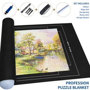 Puzzles Mat Jigsaw Roll Felt Mat Play mat Puzzles Blanket  p