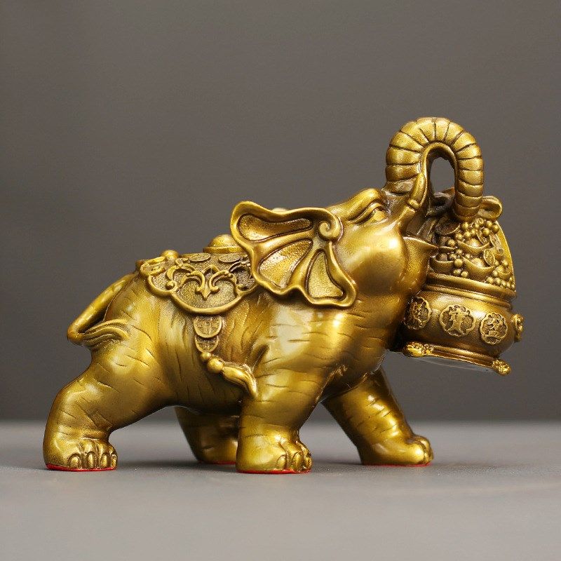 黄铜聚宝象一对工艺品客厅摆件聚宝盆象办公室店铺桌面装饰品摆饰,家居饰品,桌面摆件,淘宝优惠券,粉丝福利购,淘宝优惠卷