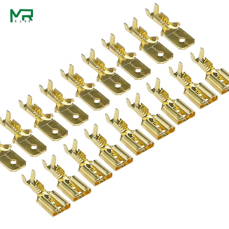 100pcs/25set Female Male Spade Crimp Terminals connector,