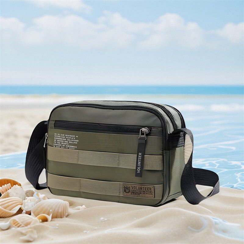 斜挎包便携包时尚夏季爸爸通勤帆布包户外大容量小手机包男士背包