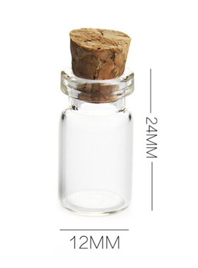 *50Pcs /100pcs /200pcs 12*24MM 1.5ML Mini Glass Bottles Empt