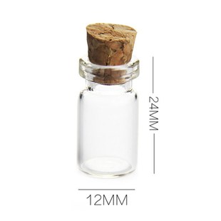 *50Pcs /100pcs /200pcs 12*24MM 1.5ML Mini Glass Bottles Empt