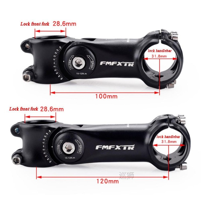 Adjustable Angle Bicycle 25.4/31.88mm Handlebar Stem Riser A