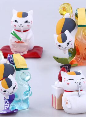 动漫夏目友人g帐 手办 猫老师 玩偶 夏目贵志 斑 摆件公仔模型摆