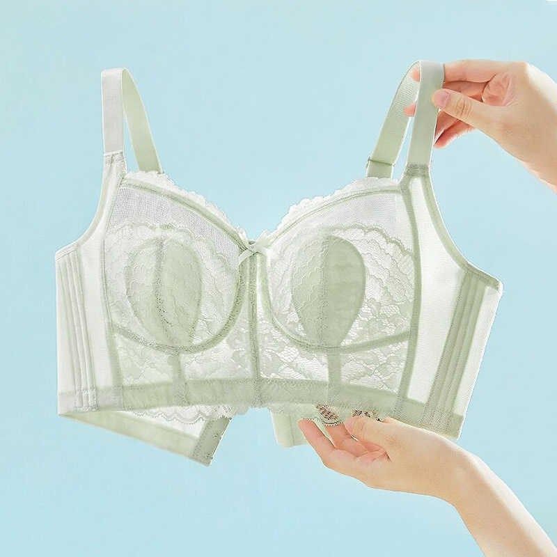 超薄法式蕾丝无钢圈内衣女兔耳朵水晶杯大胸显小聚拢收副乳文胸罩,女士内衣/男士内衣/家居服,文胸,淘宝优惠券,粉丝福利购,淘宝优惠卷