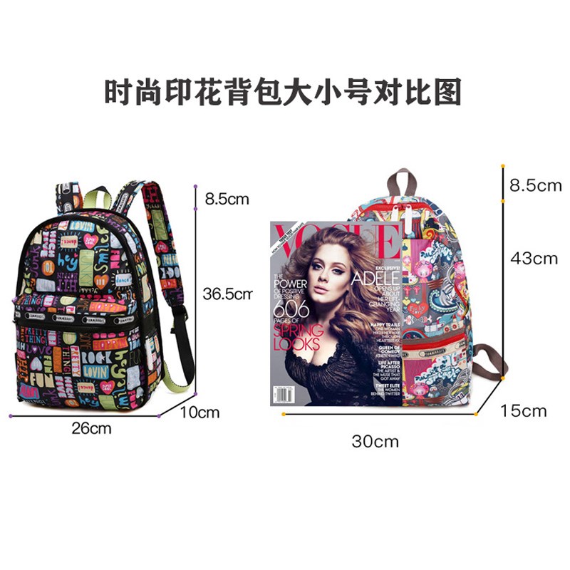 牛津布双肩包女夏天大容量百搭洋气大学生简约小巧防水轻便户外背