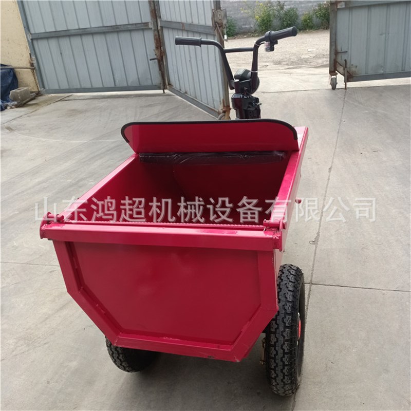 工地运输电动手推车 自卸式三轮车柴油三开门翻斗车