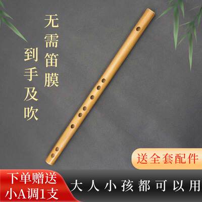 笛子5支竹笛迷你短笛无s膜孔套笛儿童G调便人初学成携笛小玉式横
