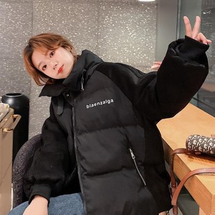 新款2024年流行羽绒棉服女小个子港风短款韩版学生面包服棉衣外套