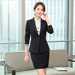 黑色职业半身裙女夏季包臀裙正装包裙一步裙工Q作西装短群工装裙