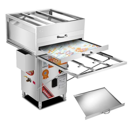 金威肠粉机商用燃气节能拉粉机抽屉式摆摊防干烧304内胆肠粉炉