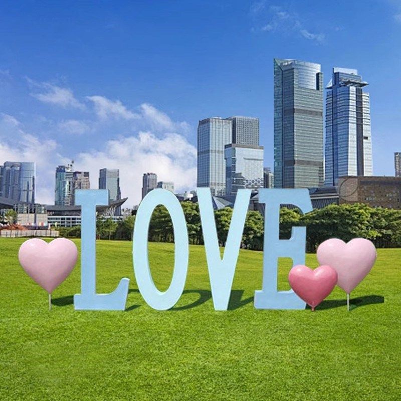 户外网红发光爱心玻璃钢雕塑景区拍照打卡民宿商场美陈装饰大摆件,家居饰品,户外/庭院摆件,淘宝优惠券,粉丝福利购,淘宝优惠卷