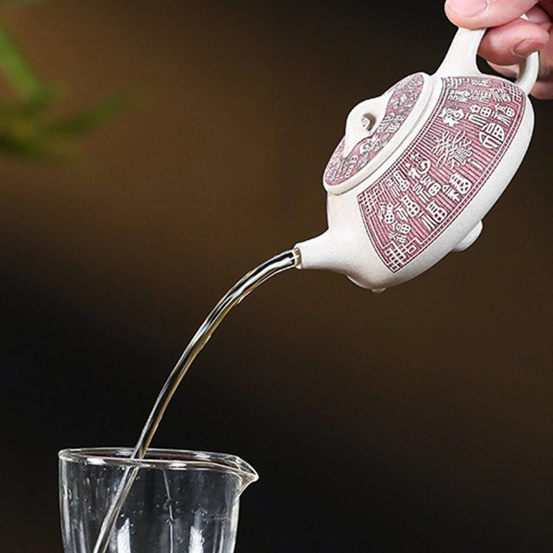 宜兴原矿紫砂 手工茶具 白段泥 感温变色 百福石瓢 250毫升,餐饮具,茶壶,淘宝优惠券,粉丝福利购,淘宝优惠卷